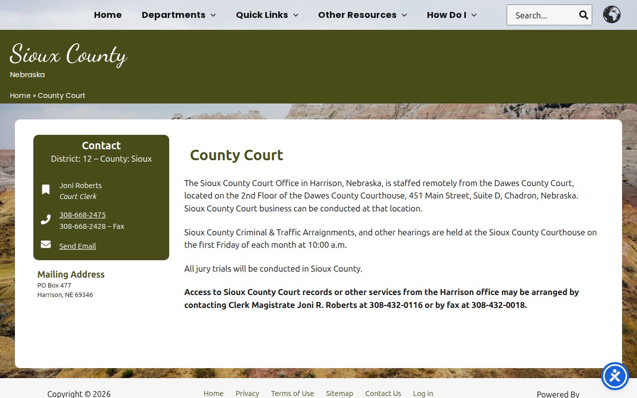 Harrison criminal court records and remote County Court staffing